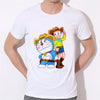 Men Cartoon summer T shirt DORAEMON men T shirt casual family short sleeve Factory outlets can be customized