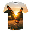 funny t shirts Summer 2019 men's clothing brand o-neck clock jacket beer short-sleeved 3d t shirt digital printing T-shirt