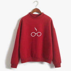 Harry glasses sweatshirts girls Fashion Funny Hombre Tops Moletom Cute cartoon sweatshirt hoodie Pullover Plus Size